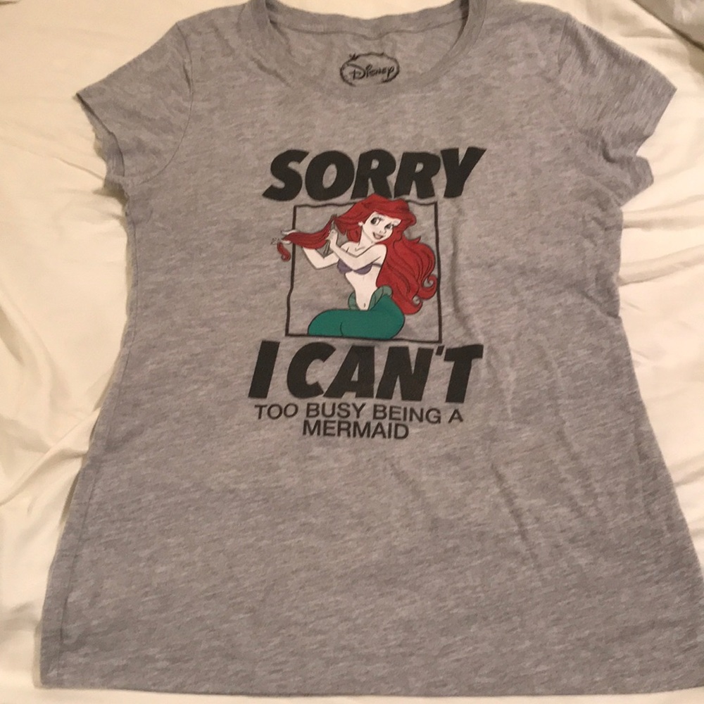 Little miss mermaid shirt grey